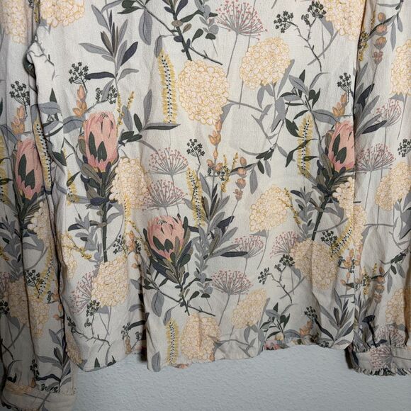 Downeast Blouse Women's Small Long Sleeve Lightweight Top Boho Casual Shirt - Picture 3 of 8